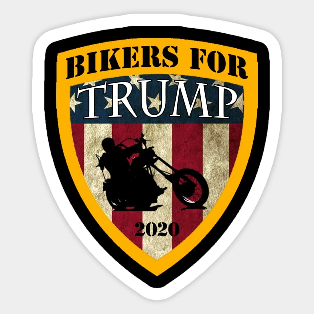 Bikers For Trump 2020 Sticker by BikersForTrump2020Apparel